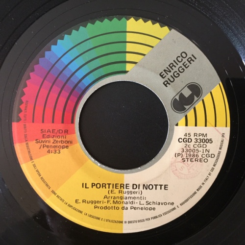 Vinyl / Enrico Ruggeri - Il Portiere Di Notte