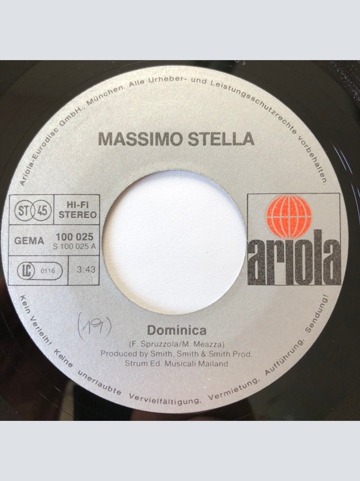 Vinyl / Massimo Stella - Dominica