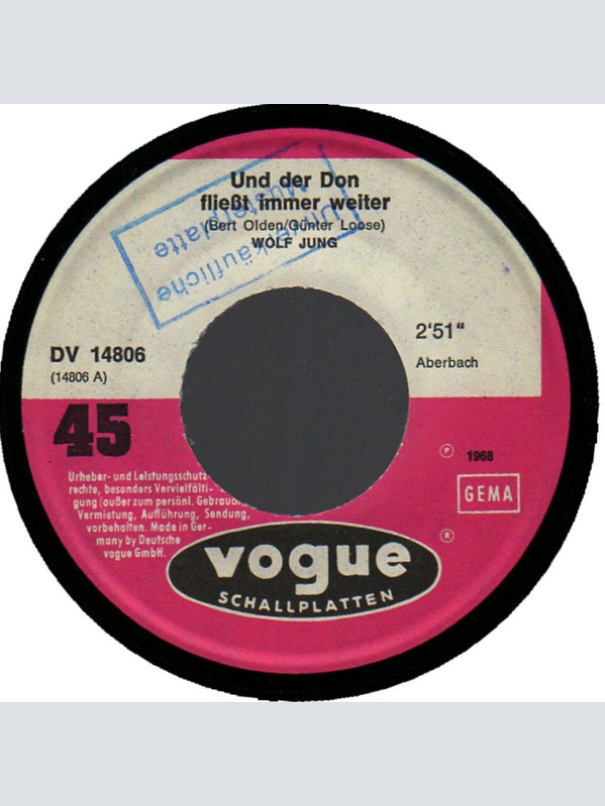 Vinyl / Wolf Jung* - Und Der Don Fliesst Immer Weiter / Diese Welt Hat Tausend Wunder