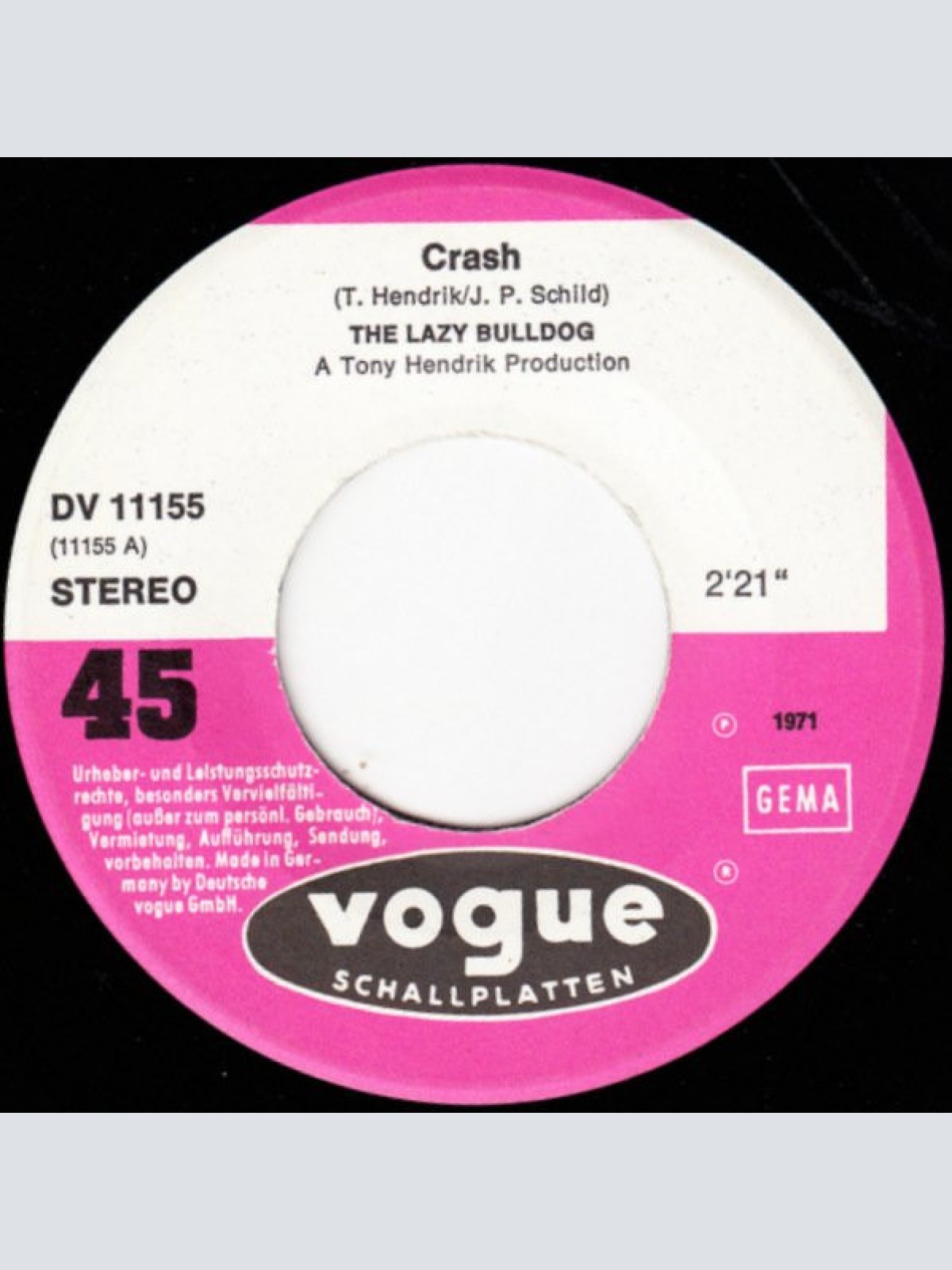 Vinyl / The Lazy Bulldog - Crash