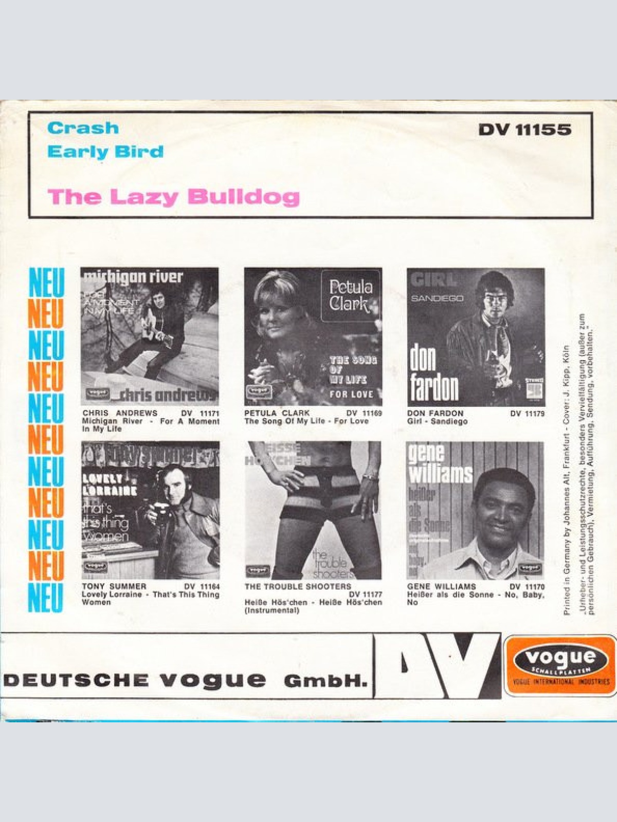 Vinyl / The Lazy Bulldog - Crash