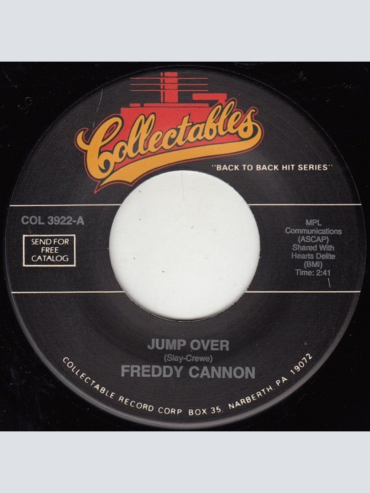 Vinyl / Freddy Cannon - Jump Over / Buzz Buzz A Diddle It