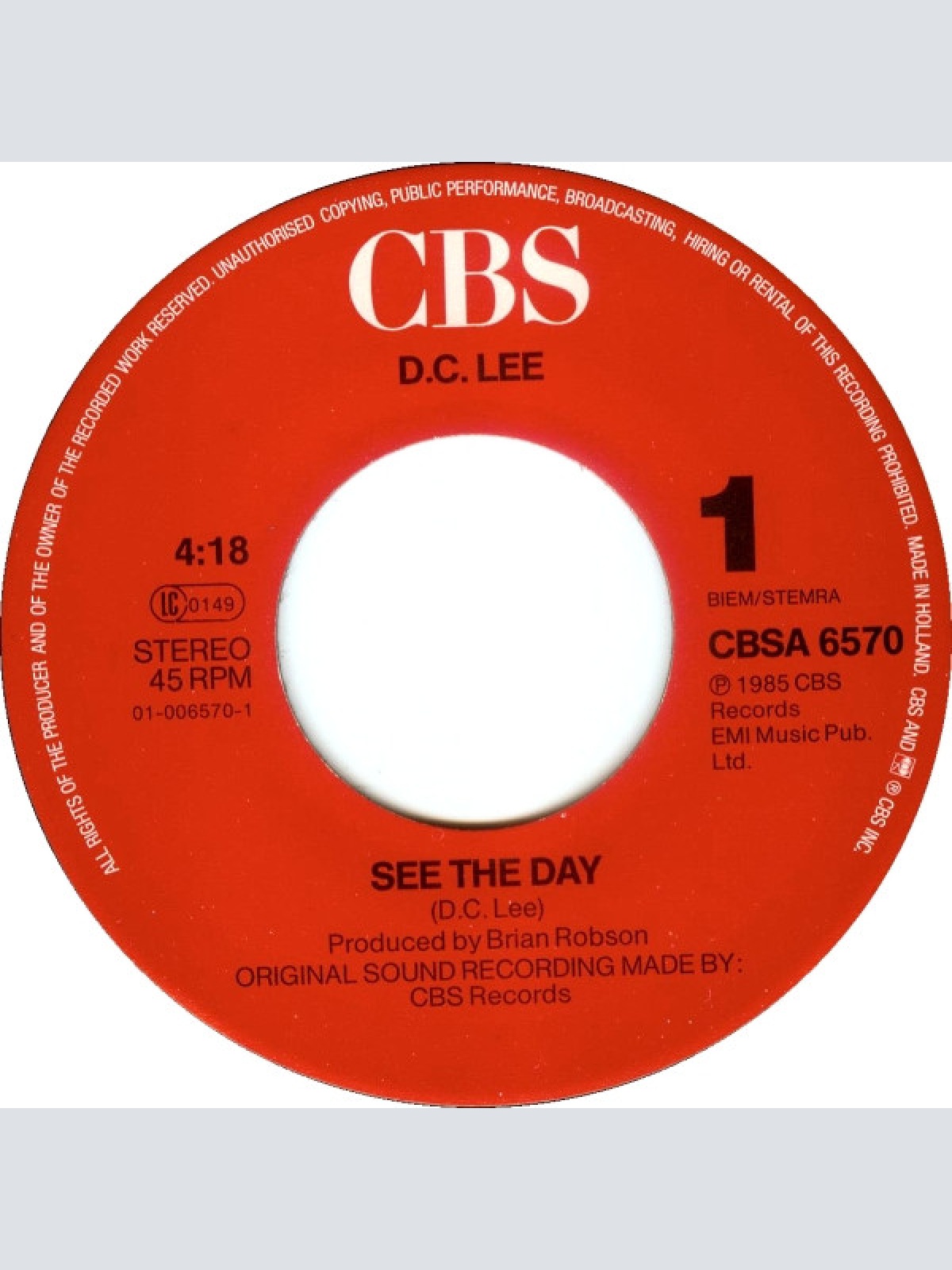Vinyl / Dee C. Lee - See The Day