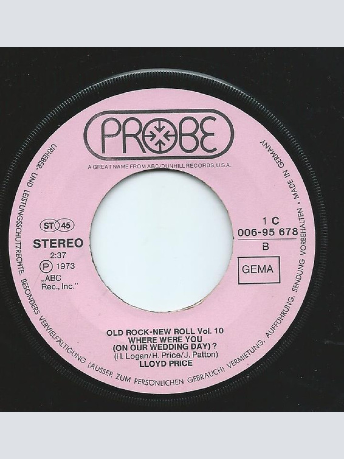 Vinyl / Lloyd Price - Personality