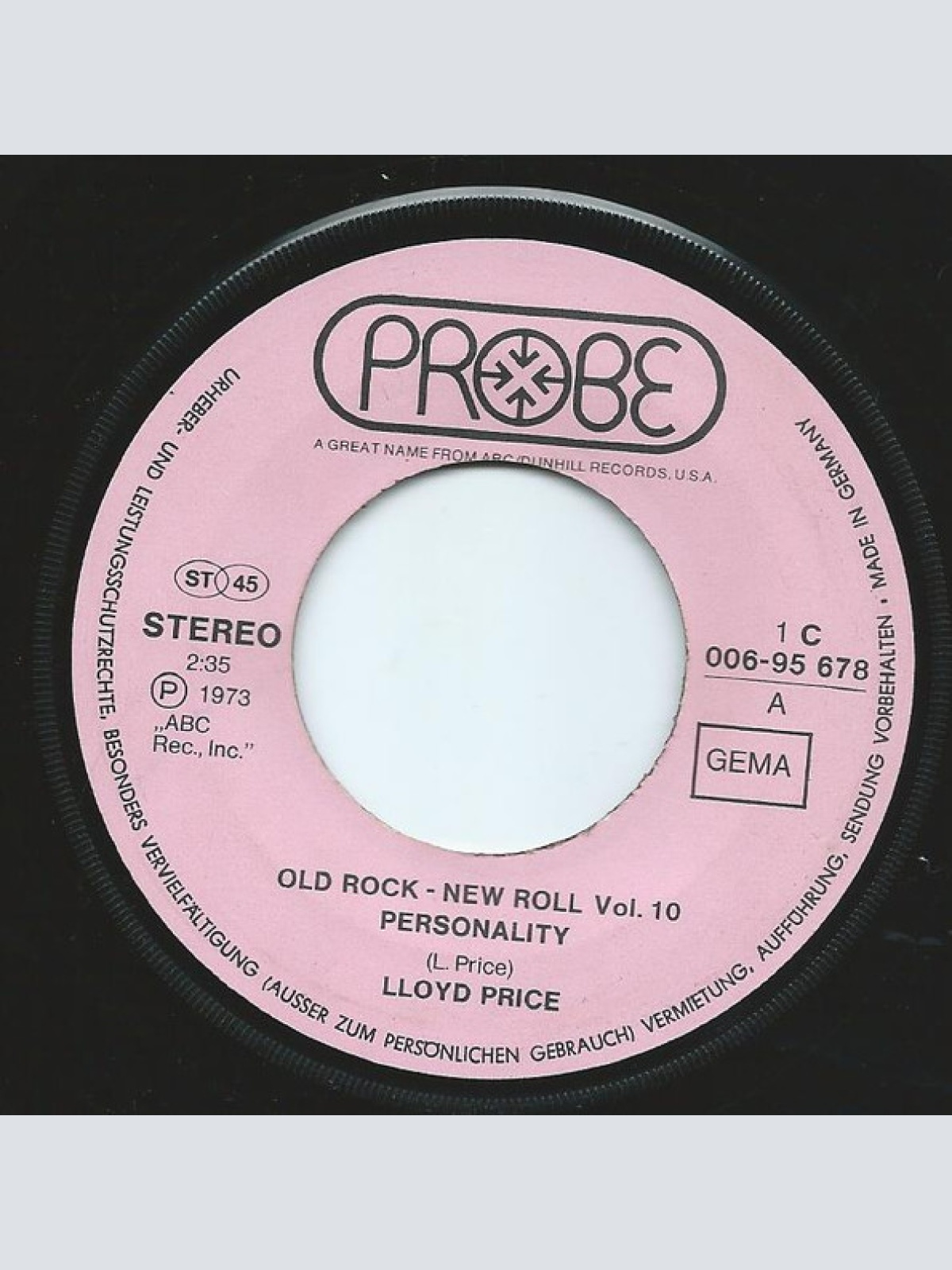 Vinyl / Lloyd Price - Personality