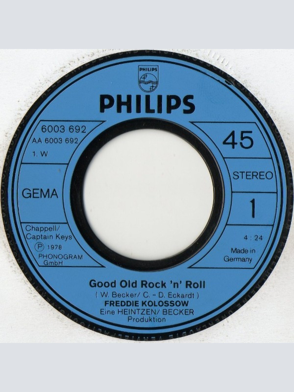 Vinyl / Freddie Kolossow - Good Old Rock 'n' Roll