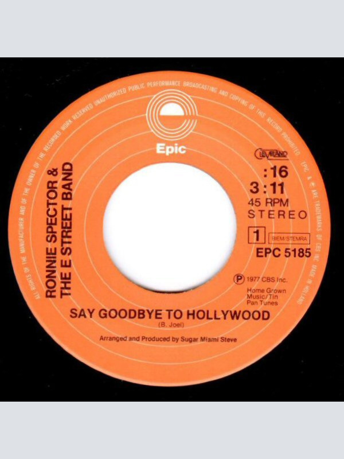 Vinyl / Ronnie Spector And The E-Street Band - Say Goodbye To Hollywood