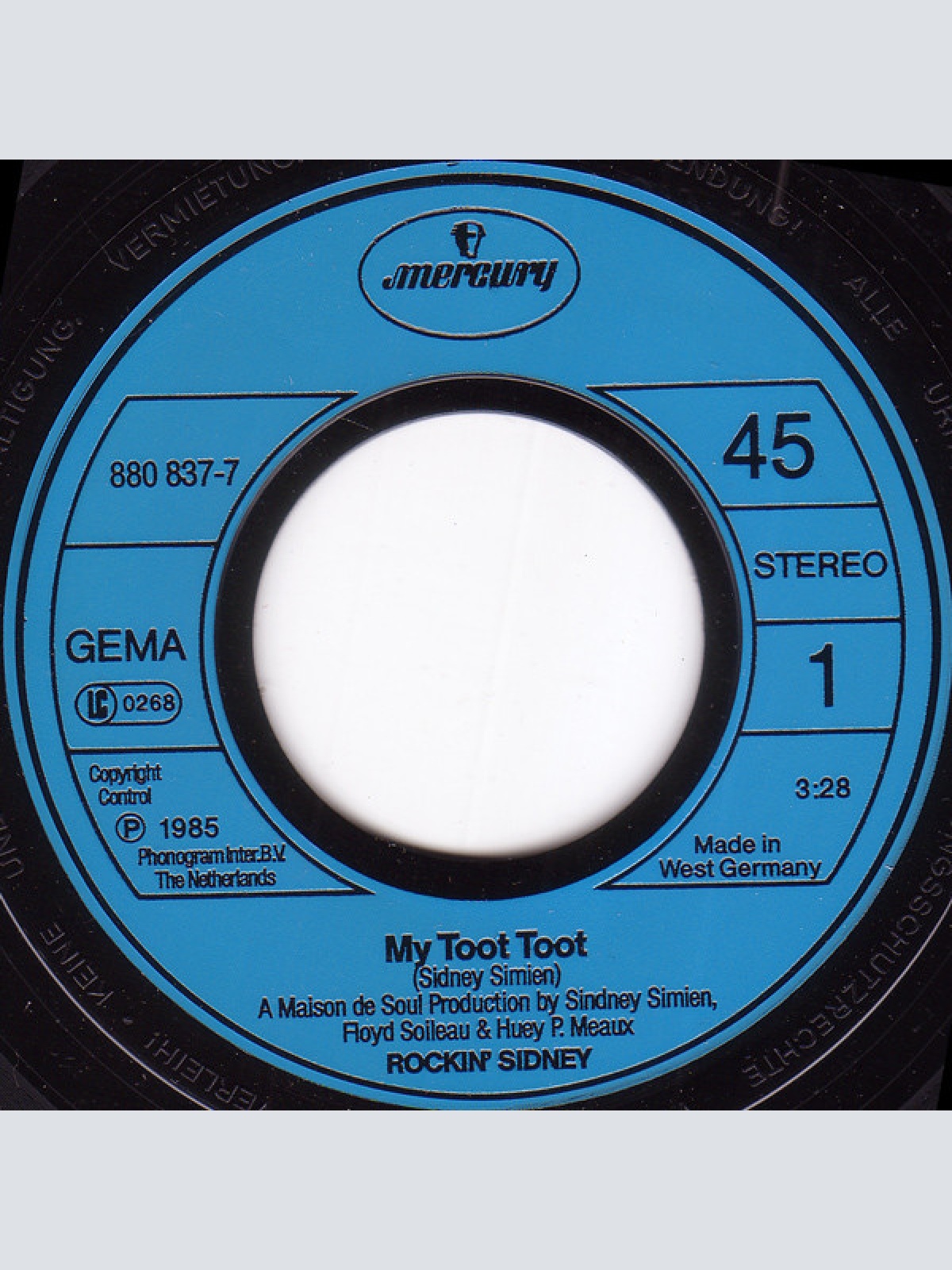 Vinyl / Rockin' Sidney - My Toot Toot