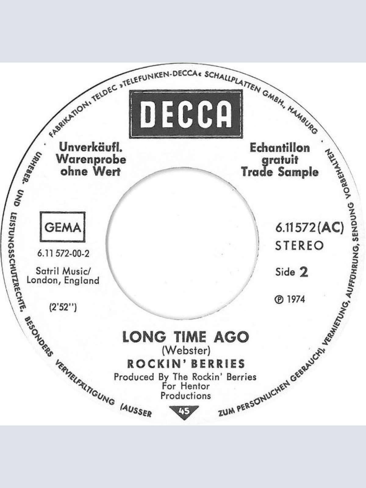 Vinyl / Rockin' Berries* - Rock-A-Bye Nursery Rhyme