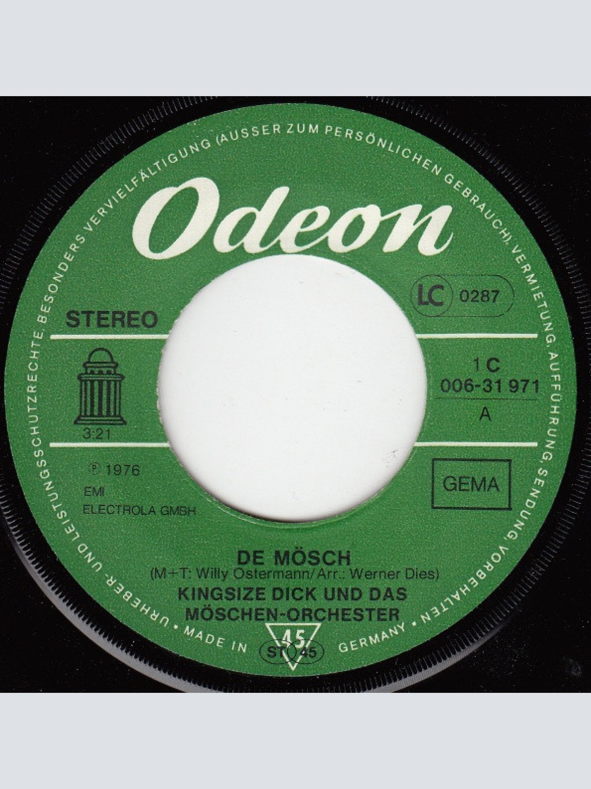 Vinyl / Kingsize Dick Und Das Möschen-Orchestra - De Mösch / En D´r Weetschaf Op D'r Eck