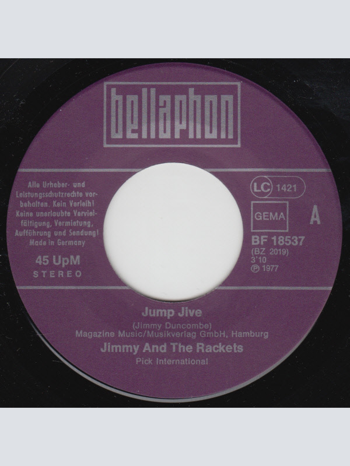 Vinyl / Jimmy & The Rackets - Jump Jive