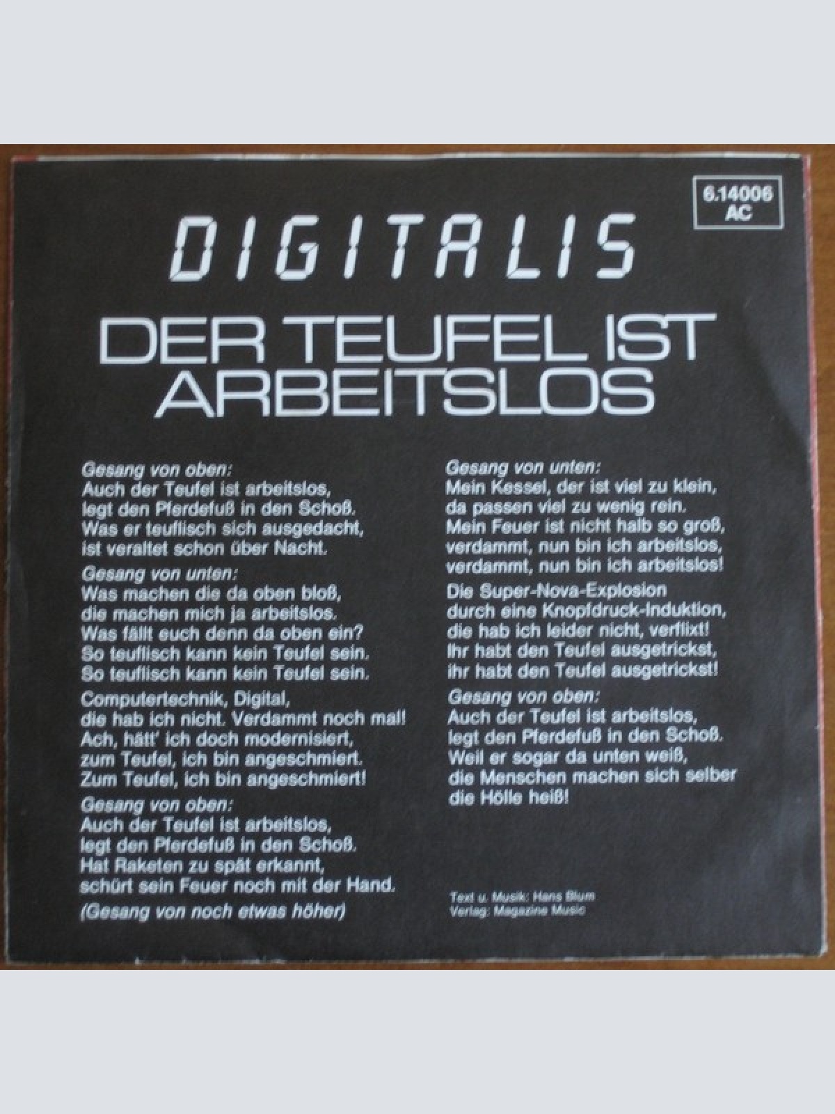 Vinyl / Digitalis (10) - Der Teufel Ist Arbeitslos