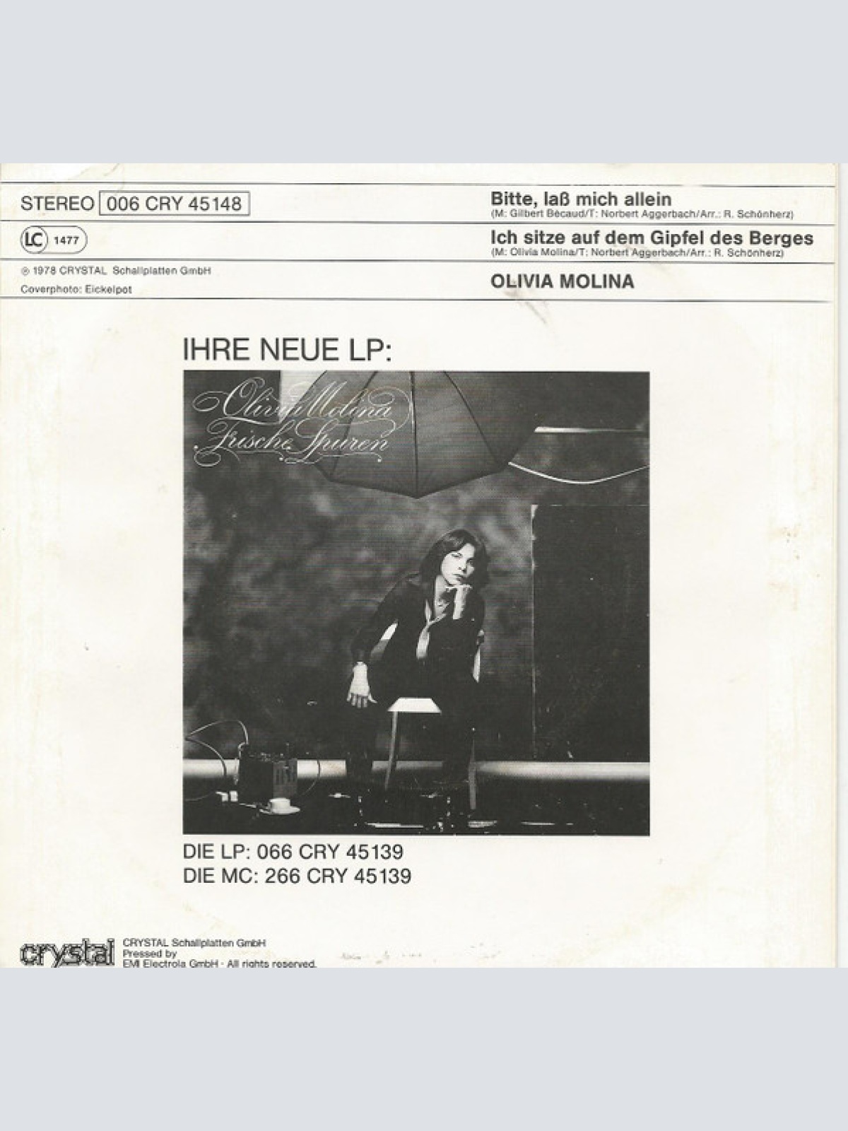 Vinyl / Olivia Molina - Bitte, Lass Mich Allein