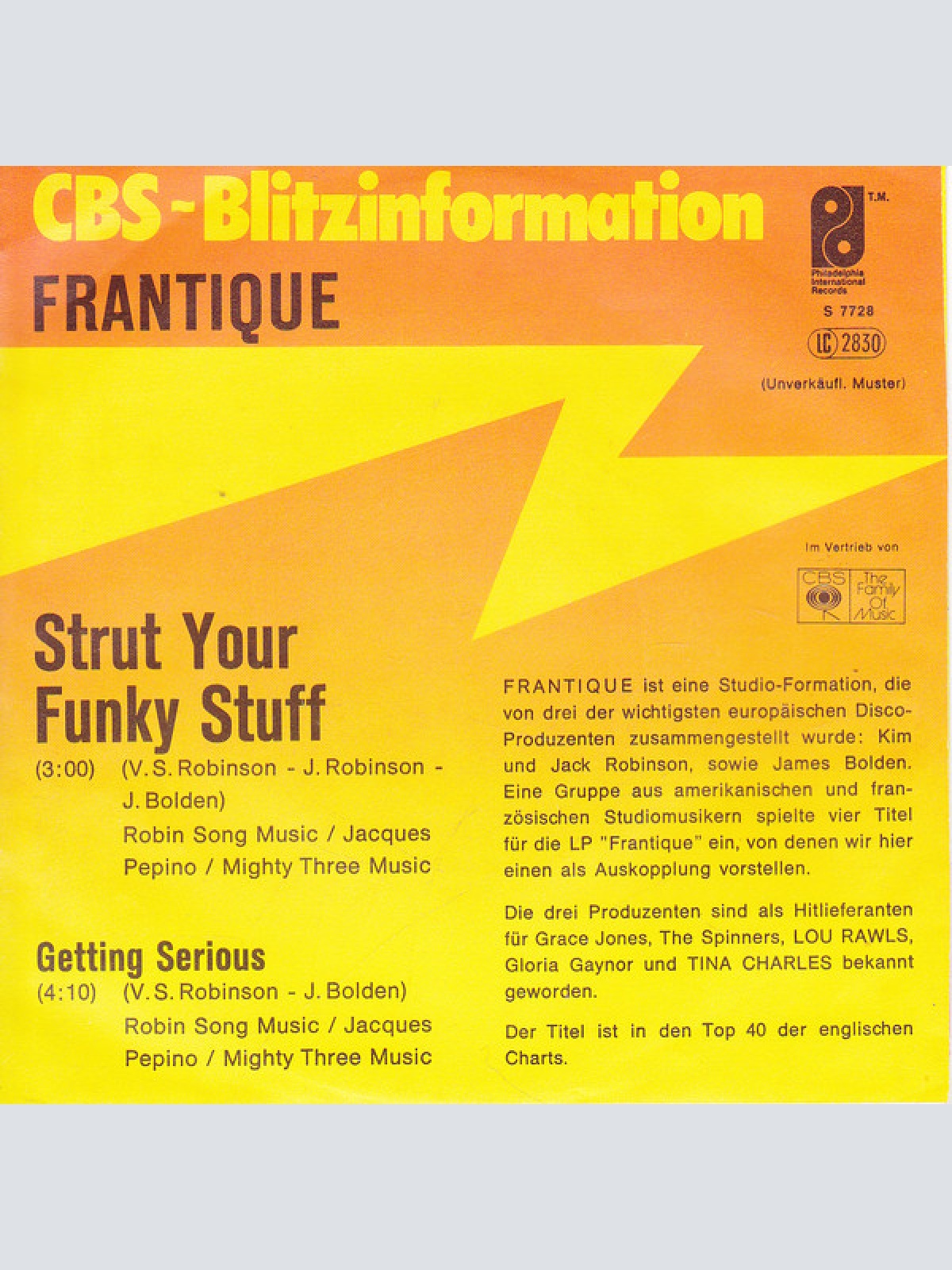 Vinyl / Frantique - Strut Your Funky Stuff