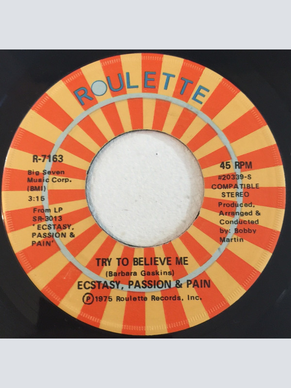 Vinyl / Ecstasy, Passion & Pain - One Beautiful Day / Try To Believe Me