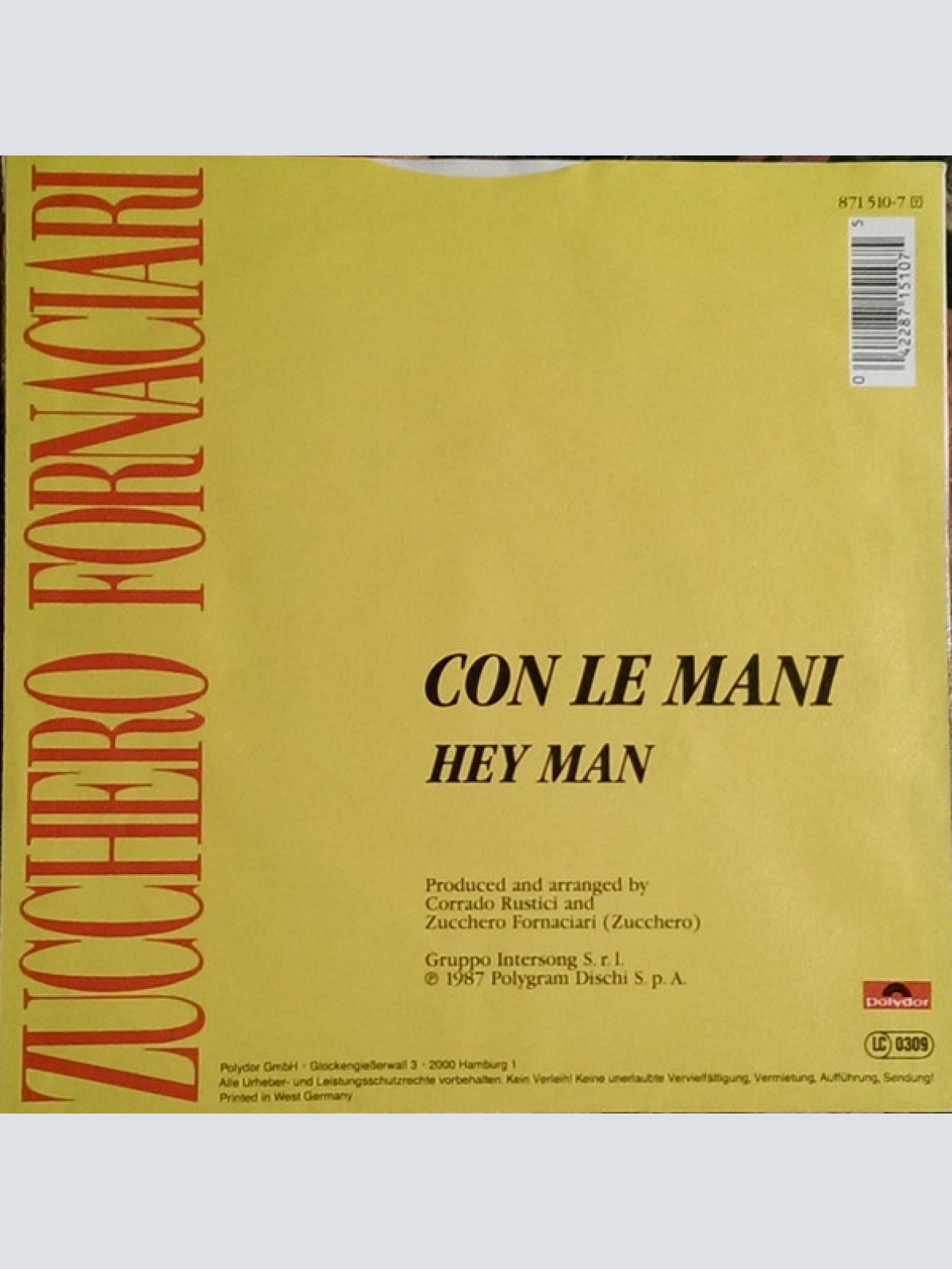 Vinyl / Zucchero Fornaciari* - Con Le Mani