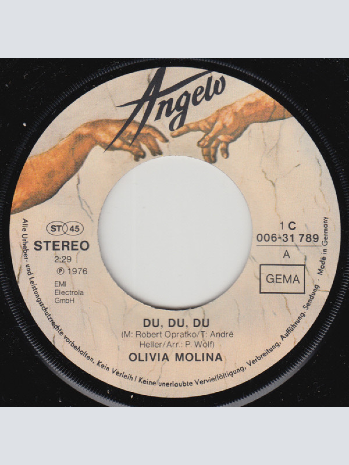 Vinyl / Olivia Molina Special Guest José Feliciano - Du, Du, Du / Ich Widerrufe Kein Gefühl