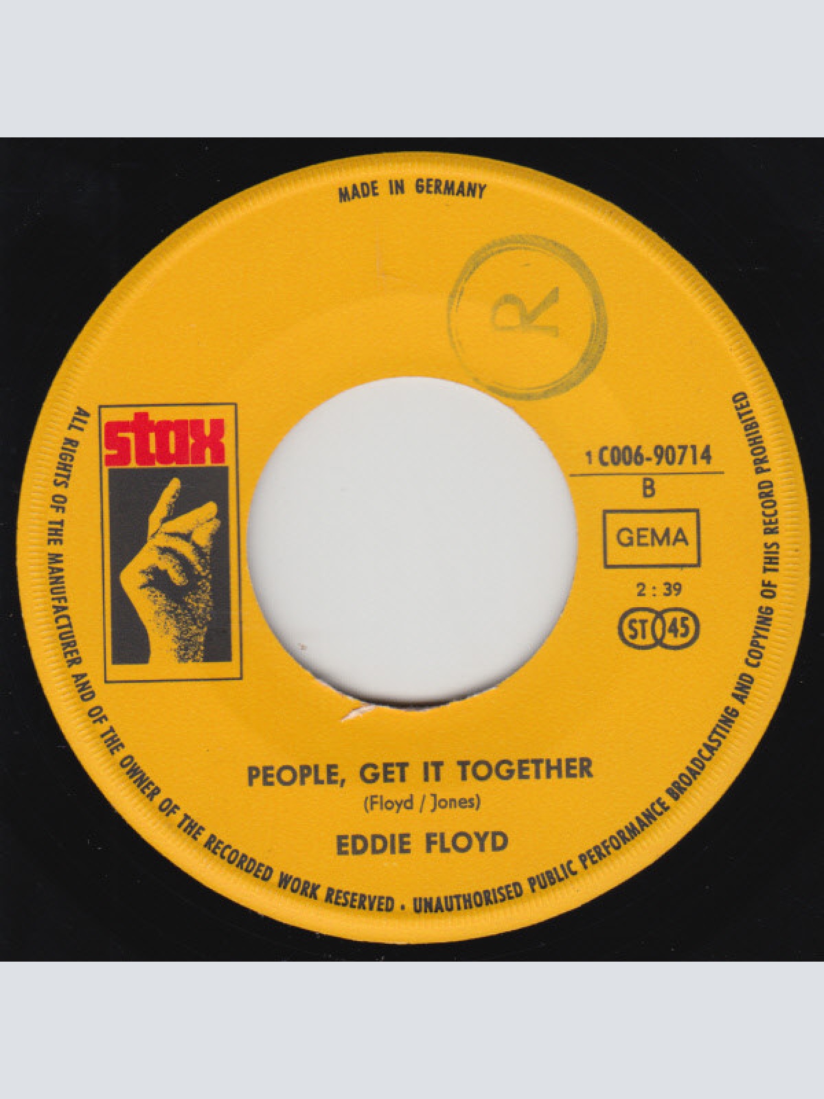 Vinyl / Eddie Floyd - Why Is The Wine Sweeter / People, Get It Together