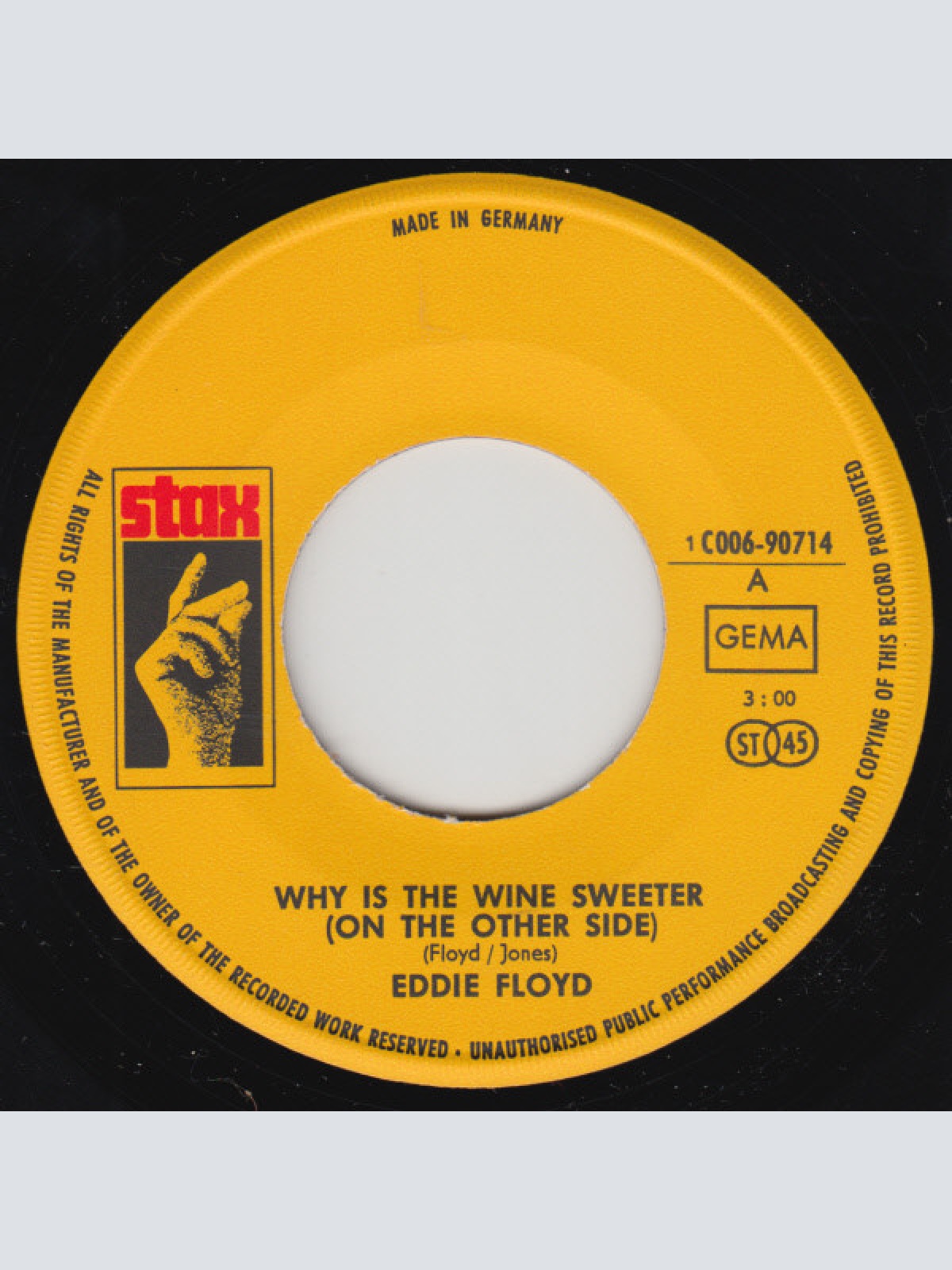 Vinyl / Eddie Floyd - Why Is The Wine Sweeter / People, Get It Together