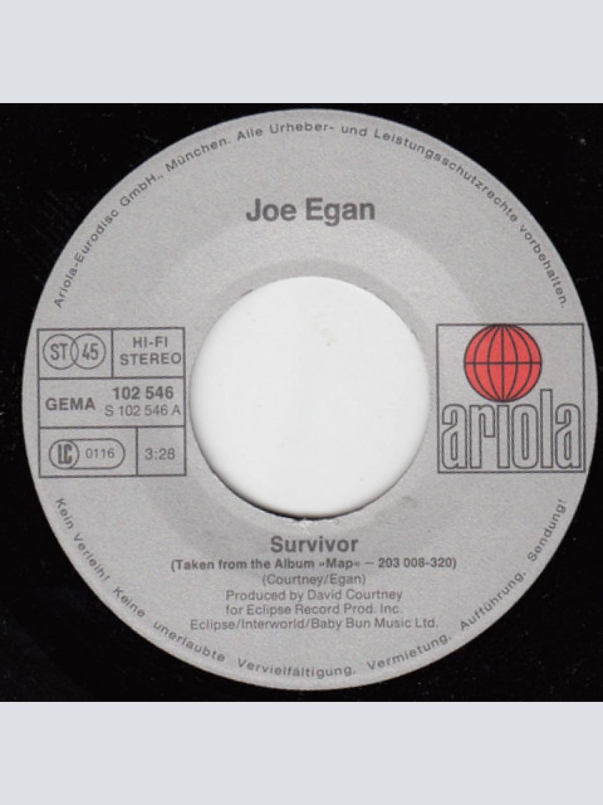 Vinyl / Joe Egan - Survivor