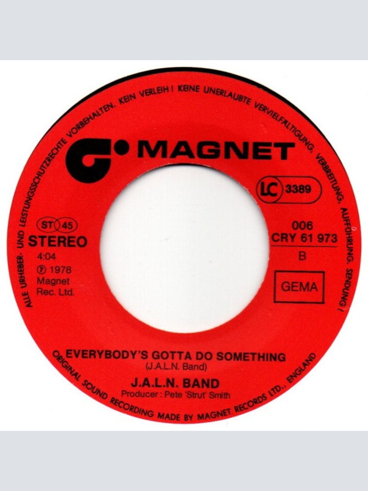 Vinyl / J.A.L.N. Band - Universal Love / Everybody's Gotta Do Something