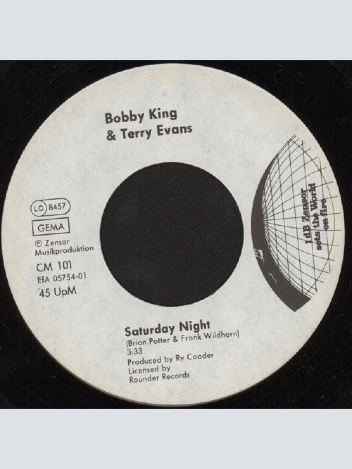 Vinyl / Bobby King & Terry Evans - Saturday Night