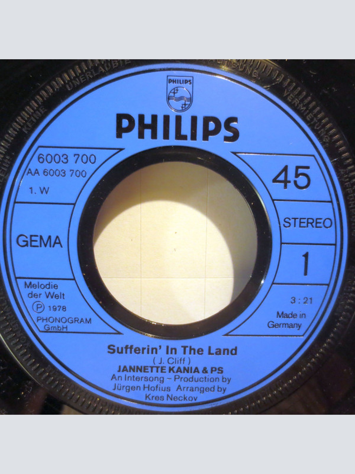 Vinyl / Jannette Kania & PS (14) - Sufferin' In The Land