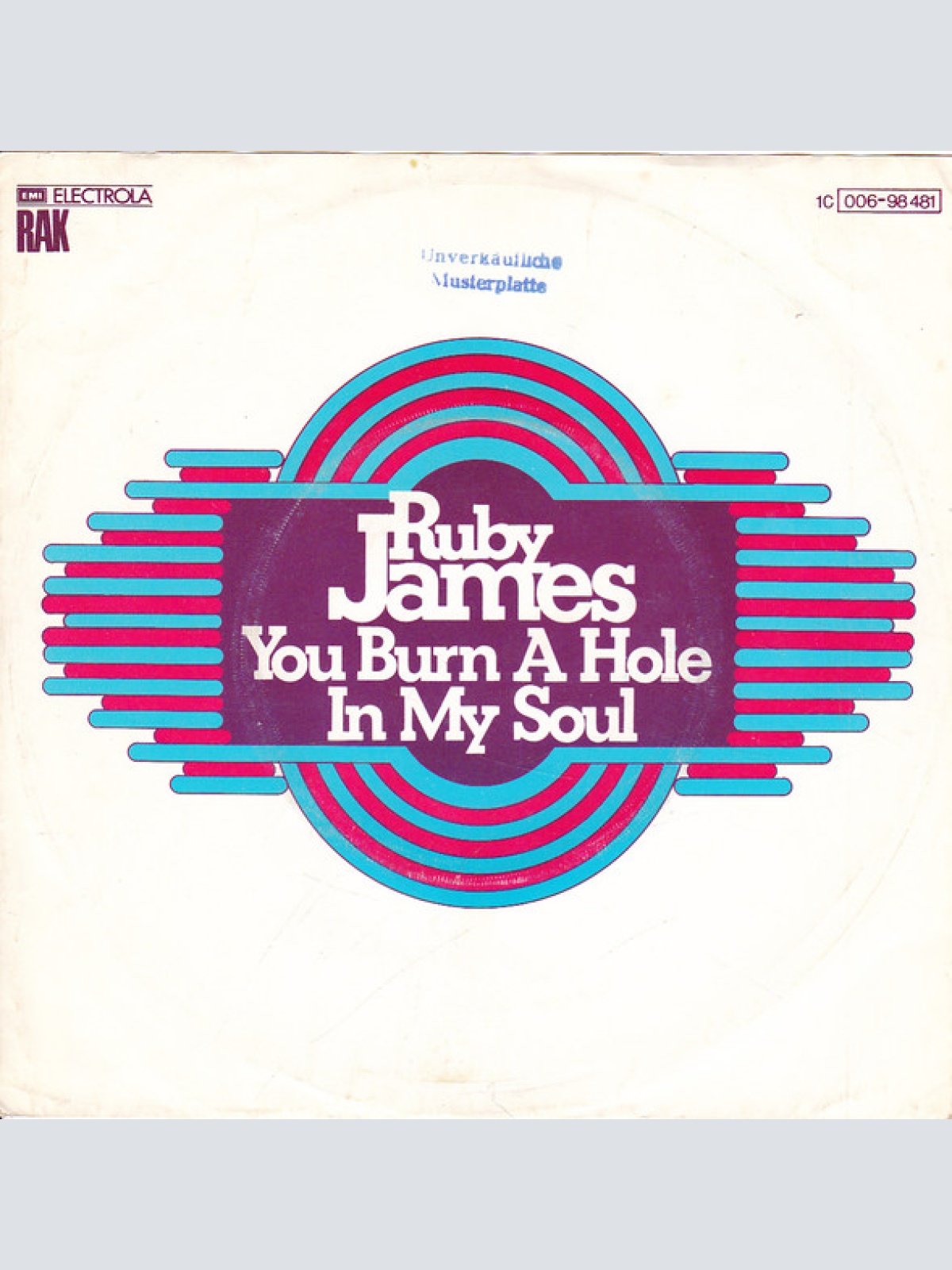 Vinyl / Ruby James - You Burn A Hole In My Soul