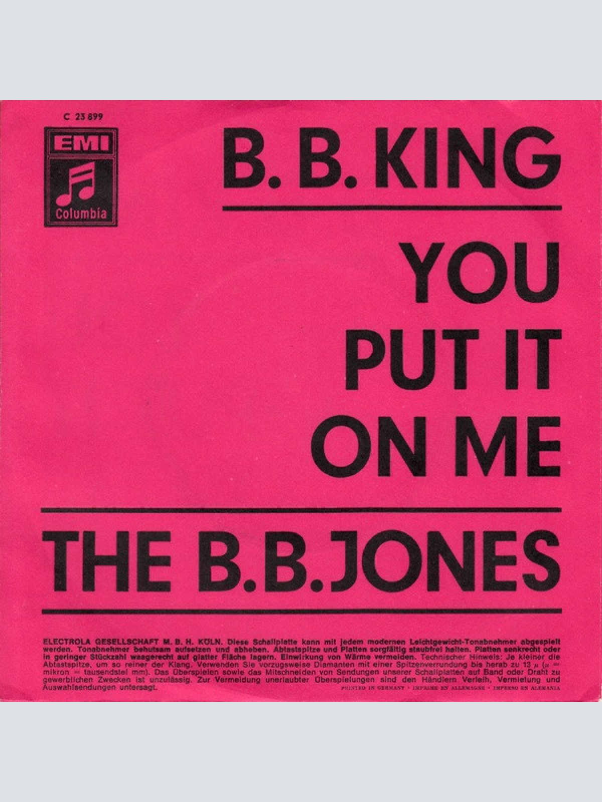 Vinyl / B.B. King - You Put It On Me