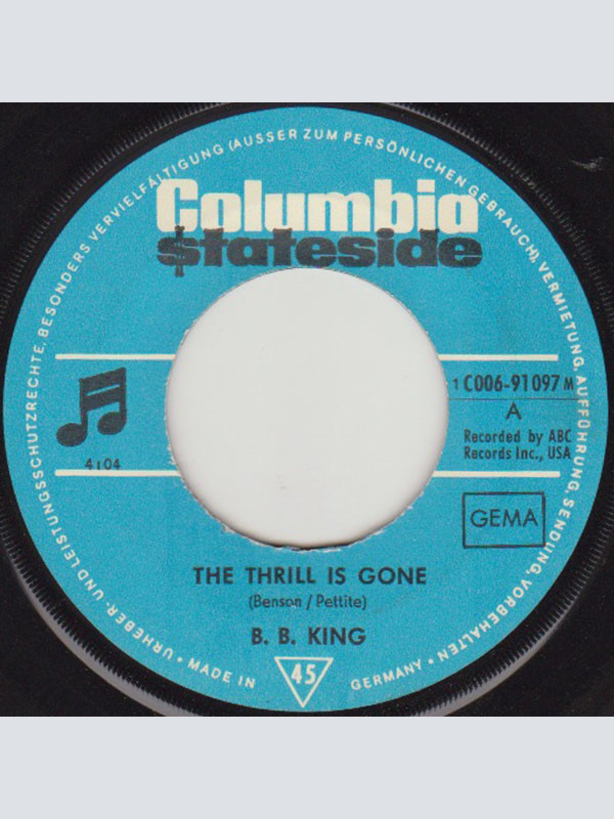Vinyl / B.B. King - The Thrill Is Gone