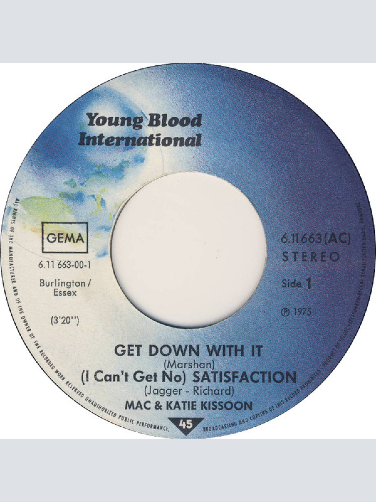 Vinyl / Mac And Katie Kissoon - Get Down With It (I Can't Get No Satisfaction)