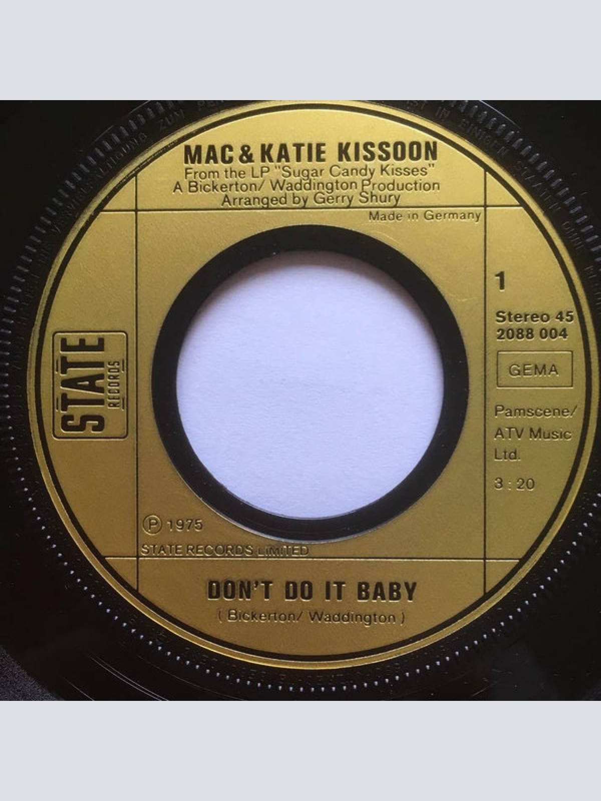 Vinyl / Mac & Katie Kissoon* - Don't Do It Baby / Hold On (To Me Babe)