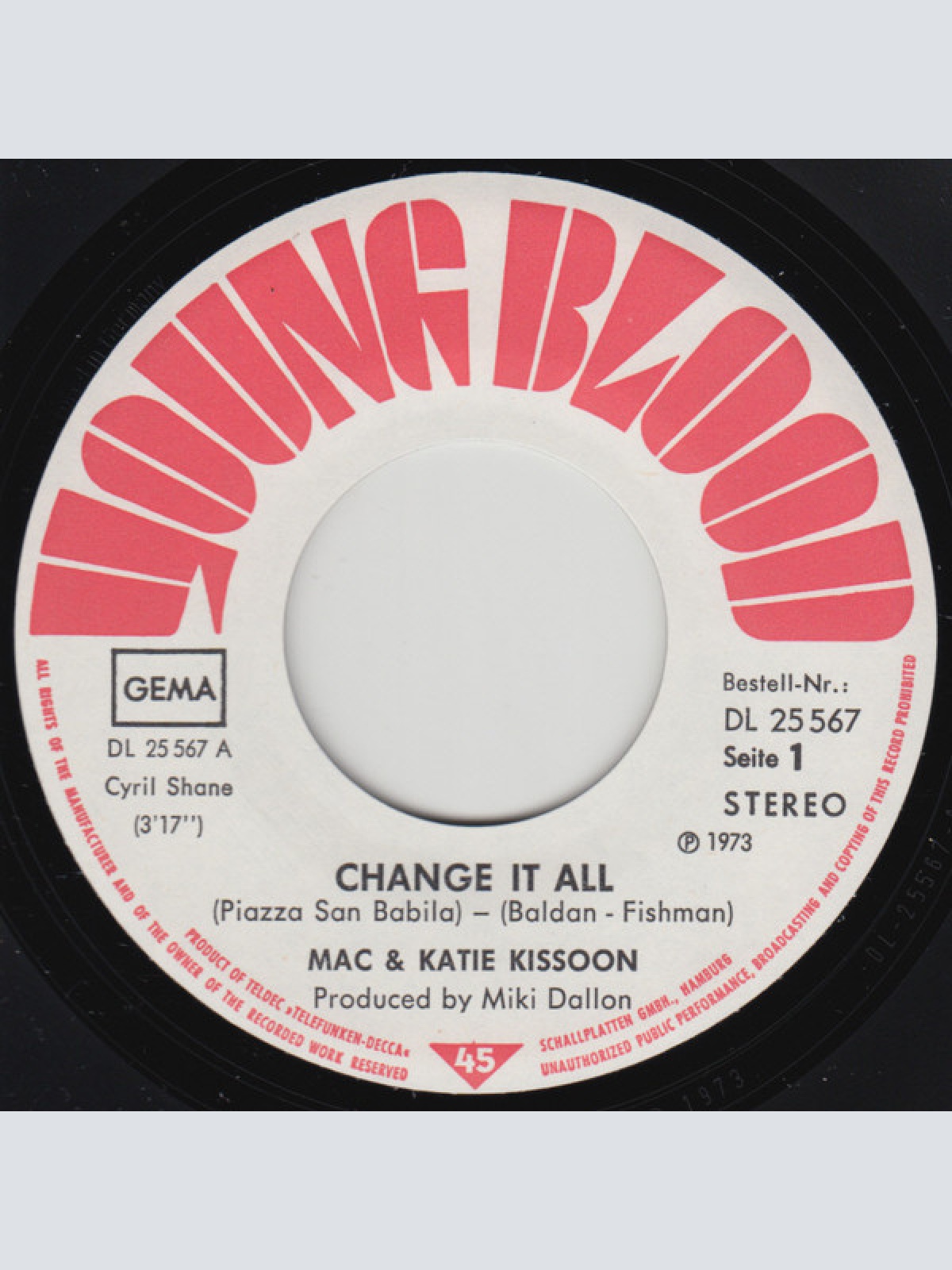 Vinyl / Mac & Katie Kissoon* - Change It All / Bless Me
