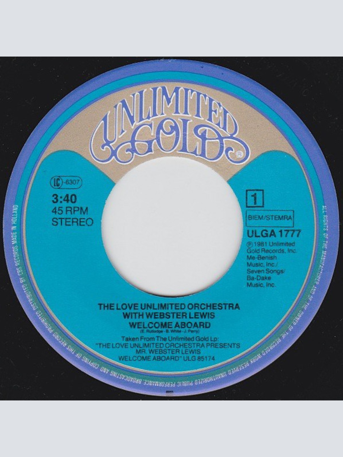 Vinyl / The Love Unlimited Orchestra* With Webster Lewis - Welcome Aboard