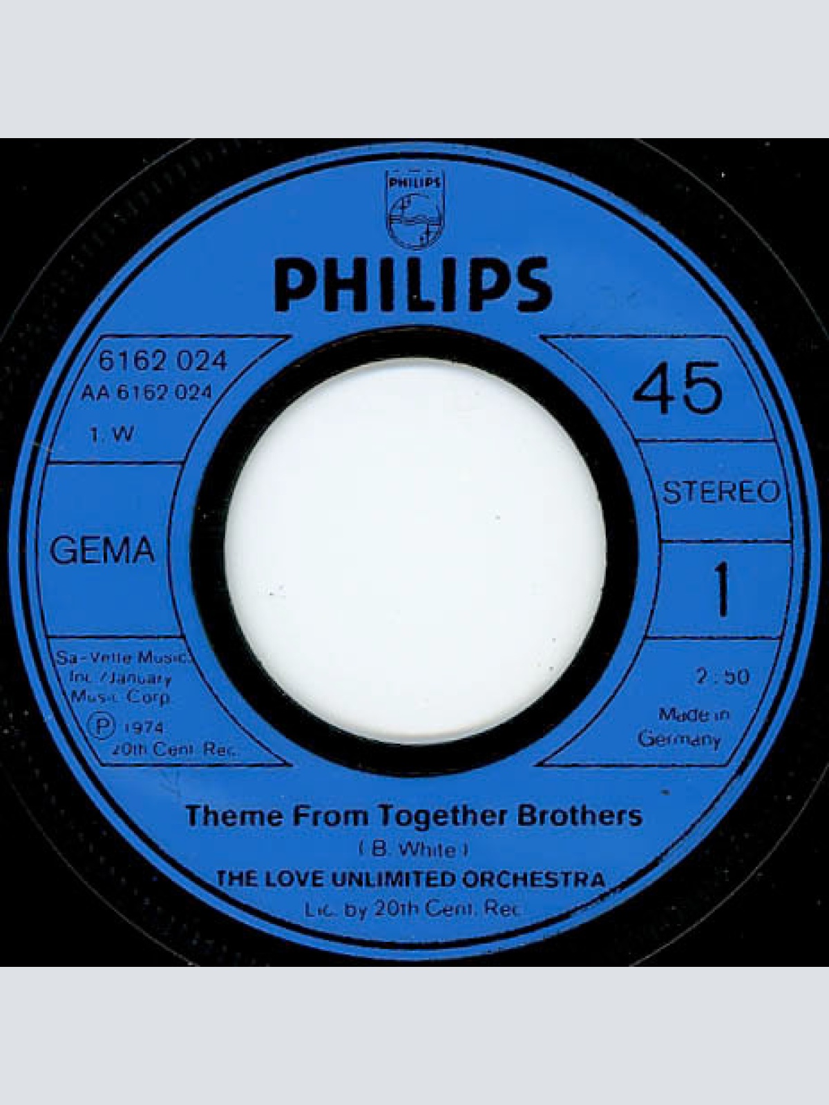Vinyl / The Love Unlimited Orchestra* - Theme From Together Brothers / Find The Man Bros.