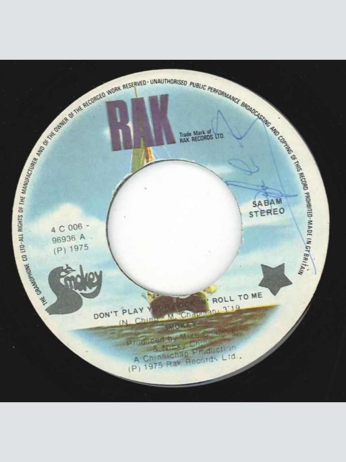 Vinyl / Smokey* - Don't Play Your Rock 'N'Roll To Me