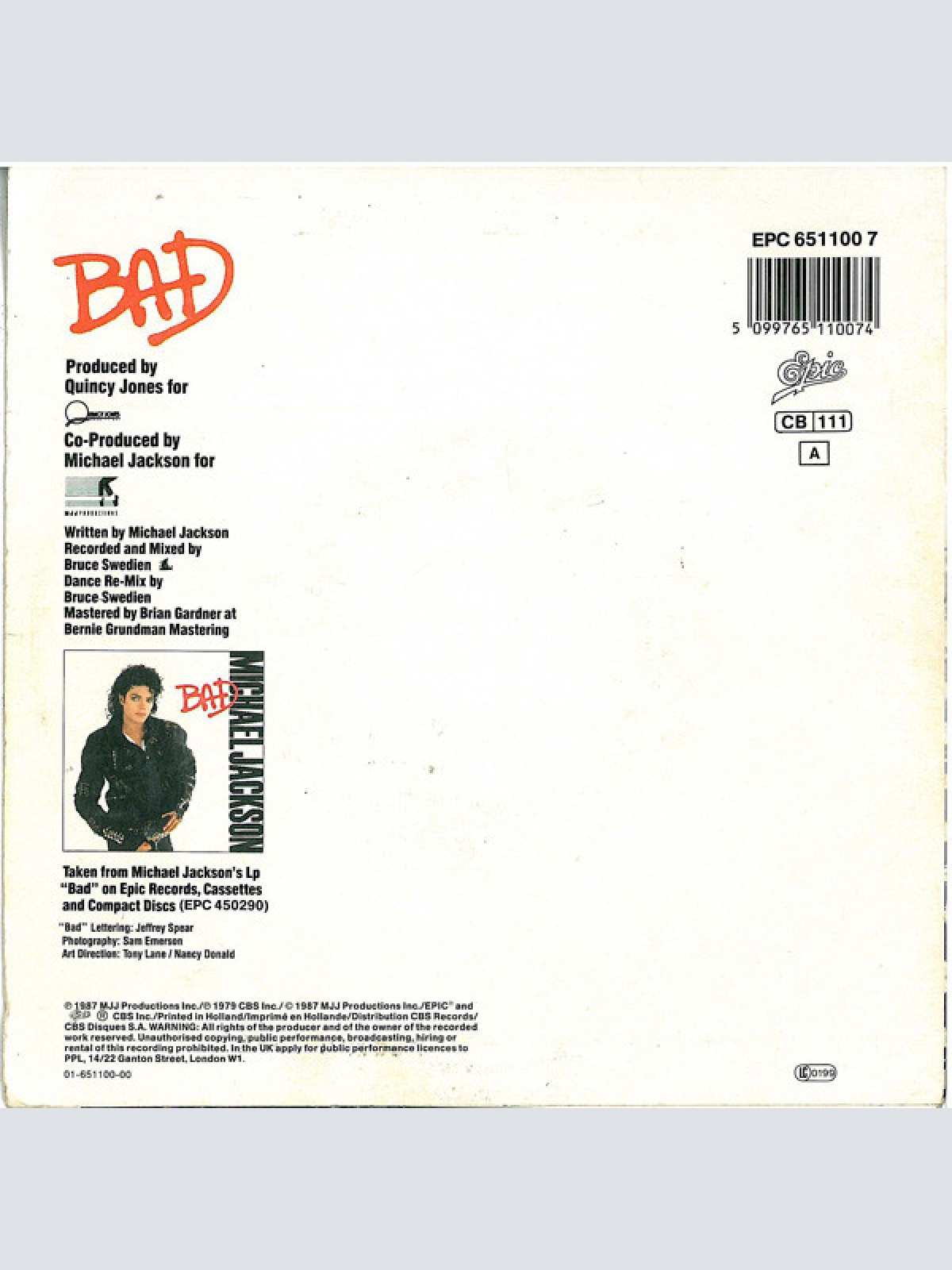 Vinyl / Michael Jackson - Bad