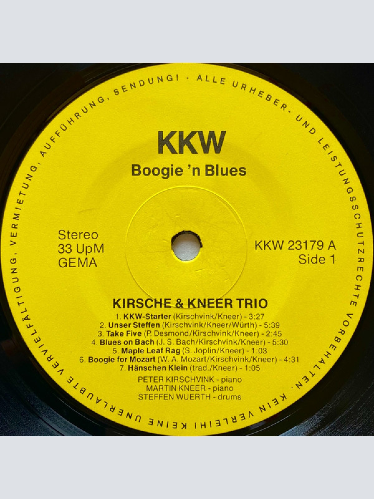 Vinyl / Kirsche & Kneer Trio - Boggie ´N´ Blues Nr.1