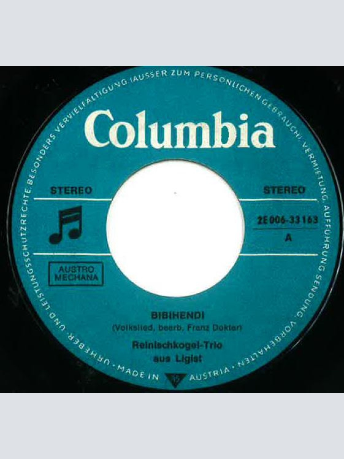 Vinyl / Reinischkogel-Trio aus Ligist - Bibihendi