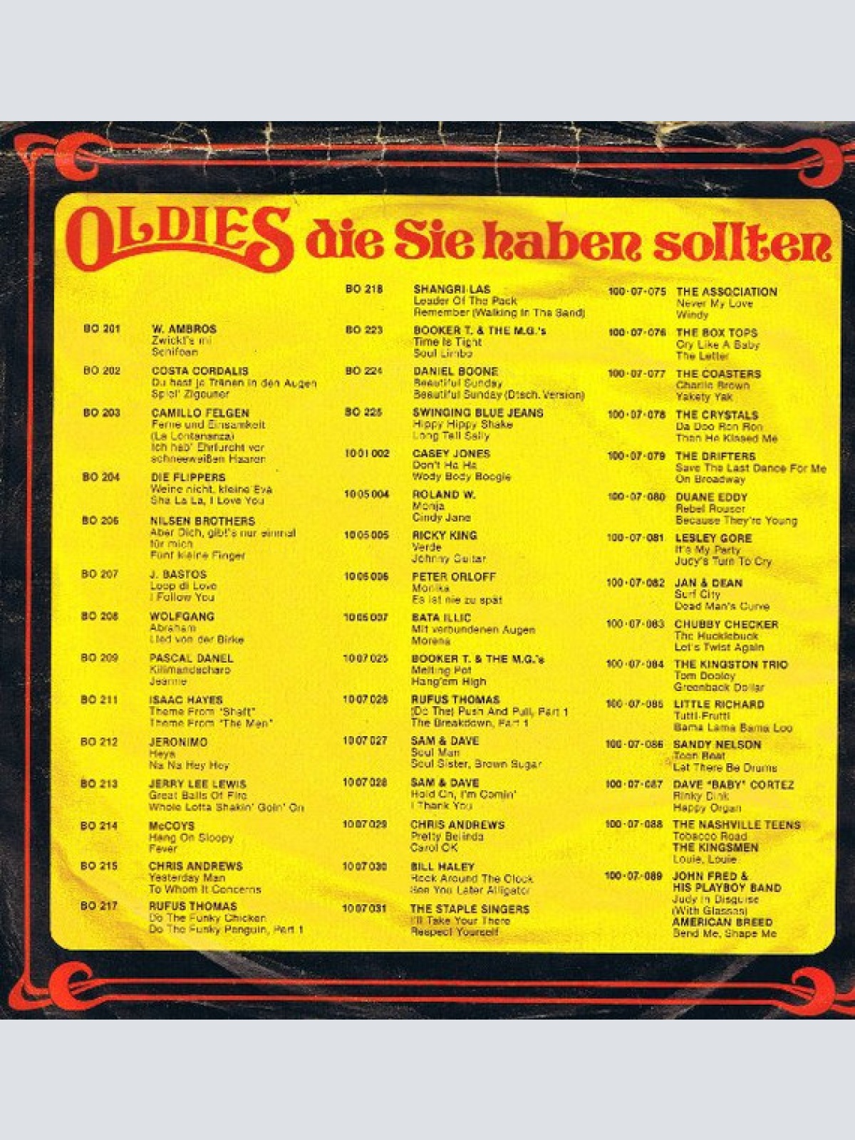 Vinyl / John Fred & His Playboy Band / American Breed* - Judy In Disguise (With Glasses) / Bend Me, Shape Me