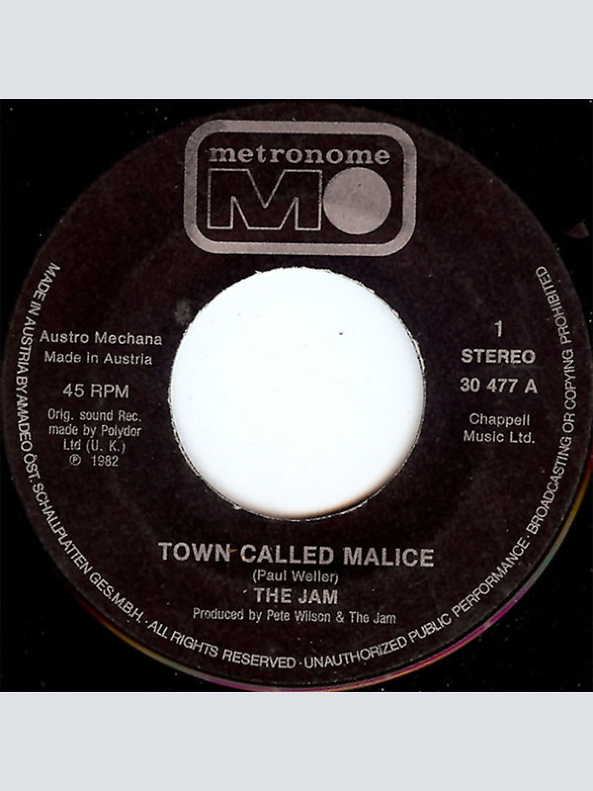 Vinyl / The Jam - Town Called Malice