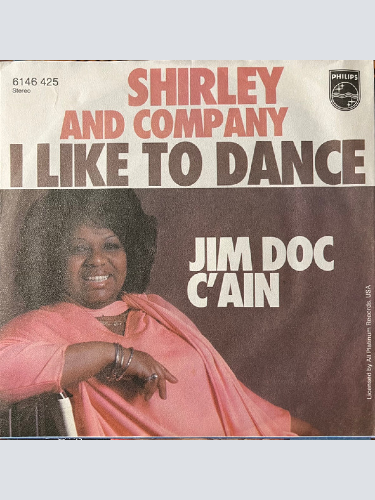 Vinyl / Shirley And Company* - I Like To Dance / Jim Doc C'Ain