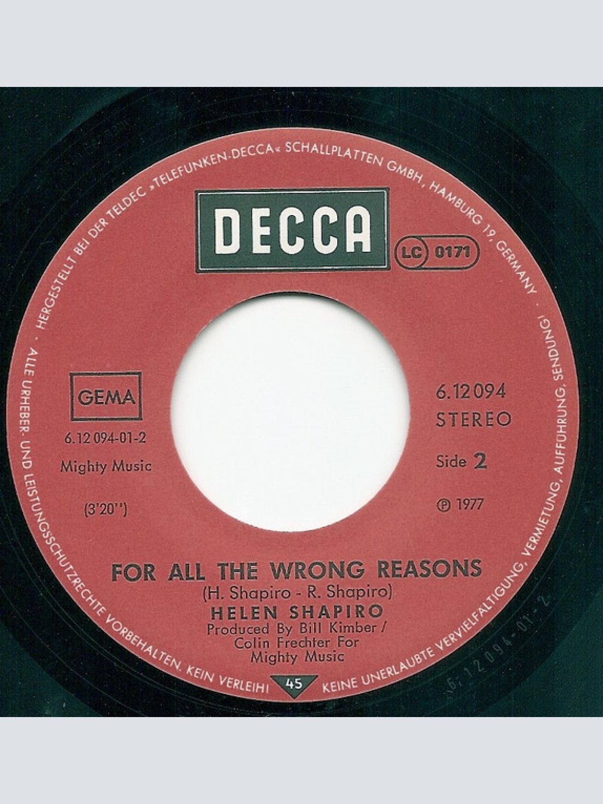 Vinyl / Helen Shapiro - Can't Break The Habit