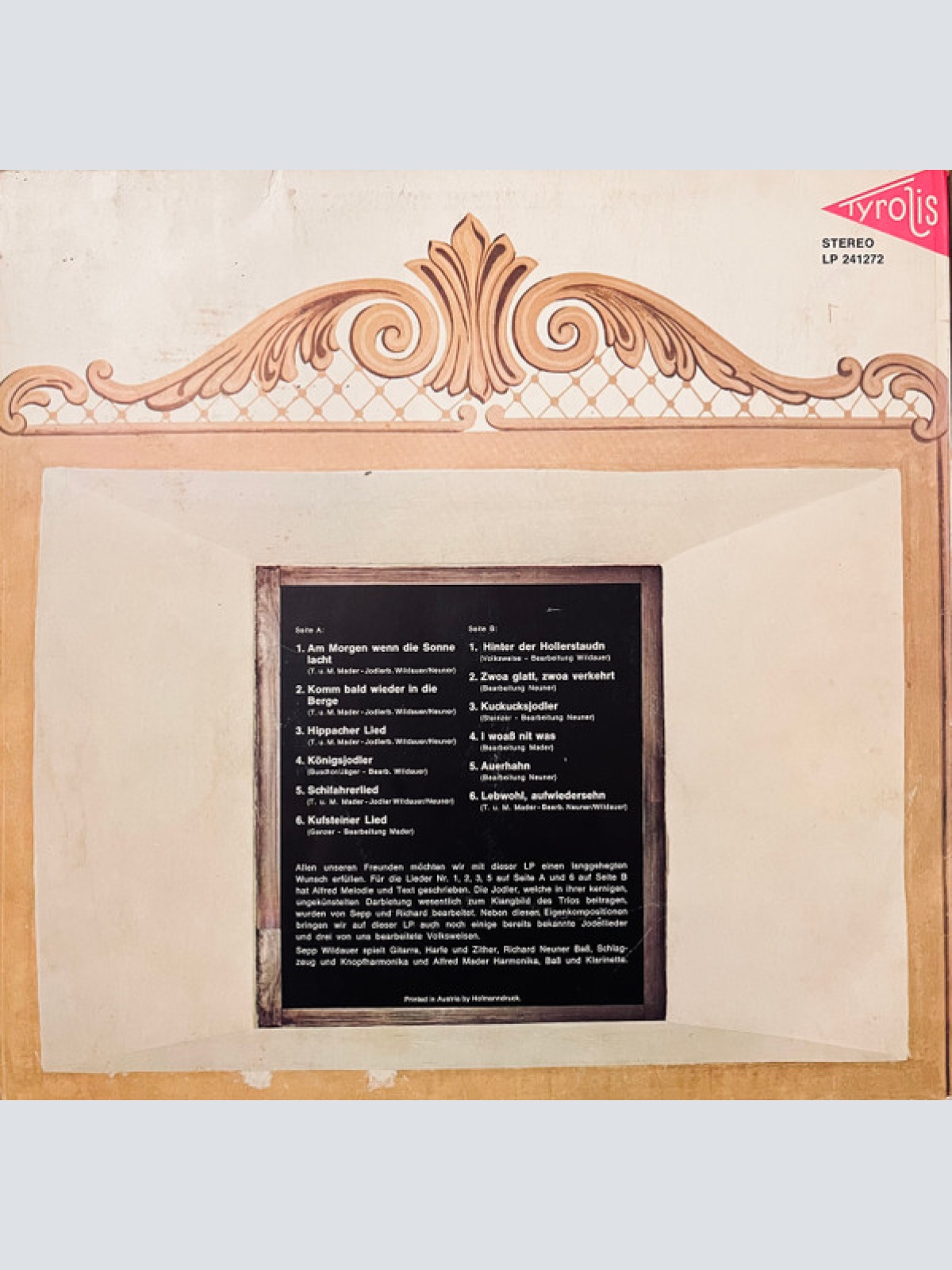 Vinyl / Hippacher Trio - Komm Bald Wieder