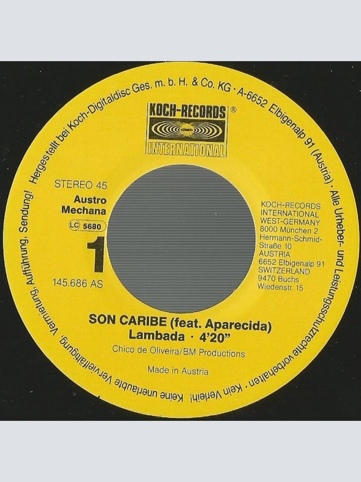 Vinyl / Son Caribe Featuring Aparecida (2) - Lambada