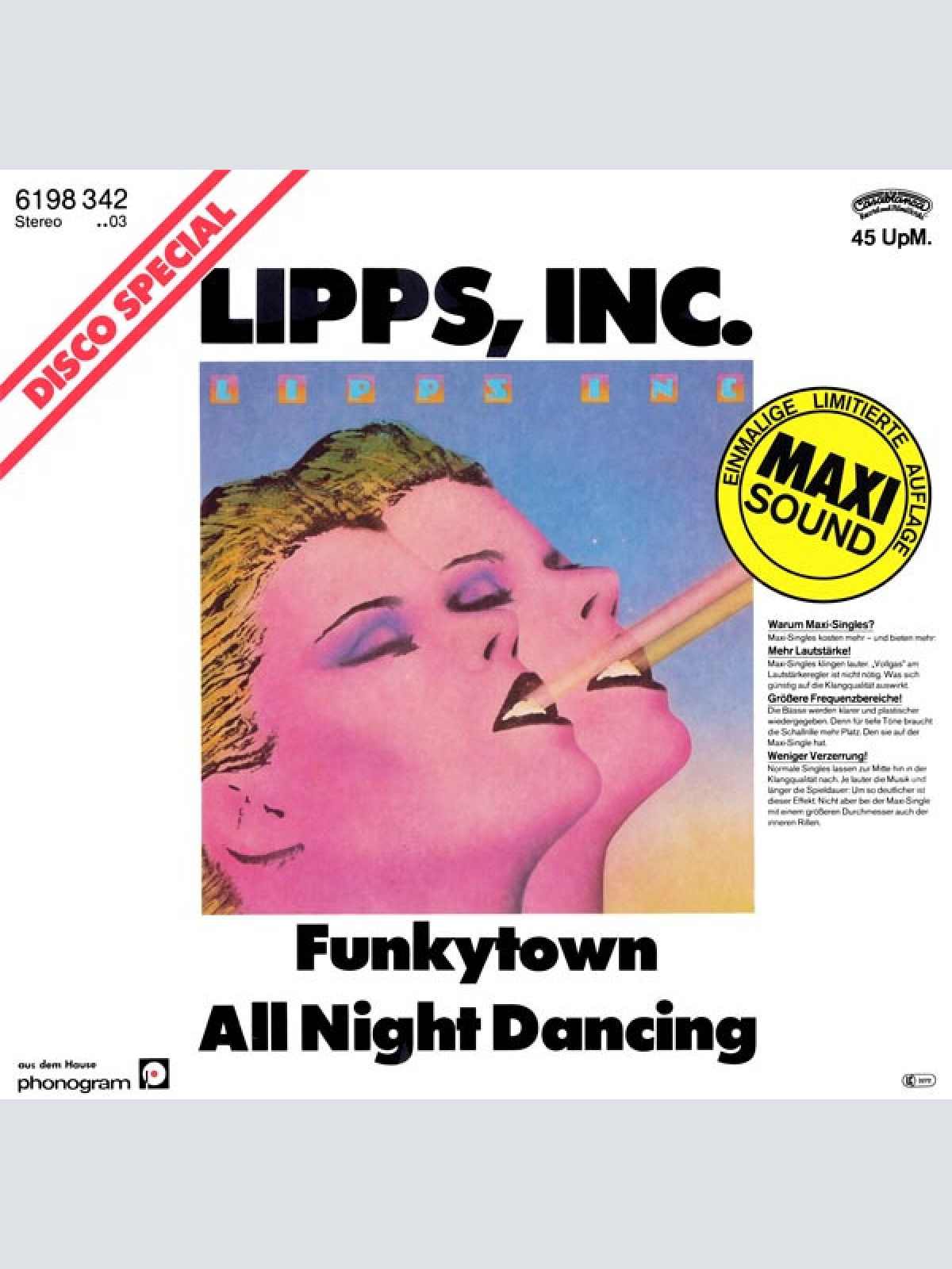 Vinyl / Lipps, Inc. - Funkytown / All Night Dancing