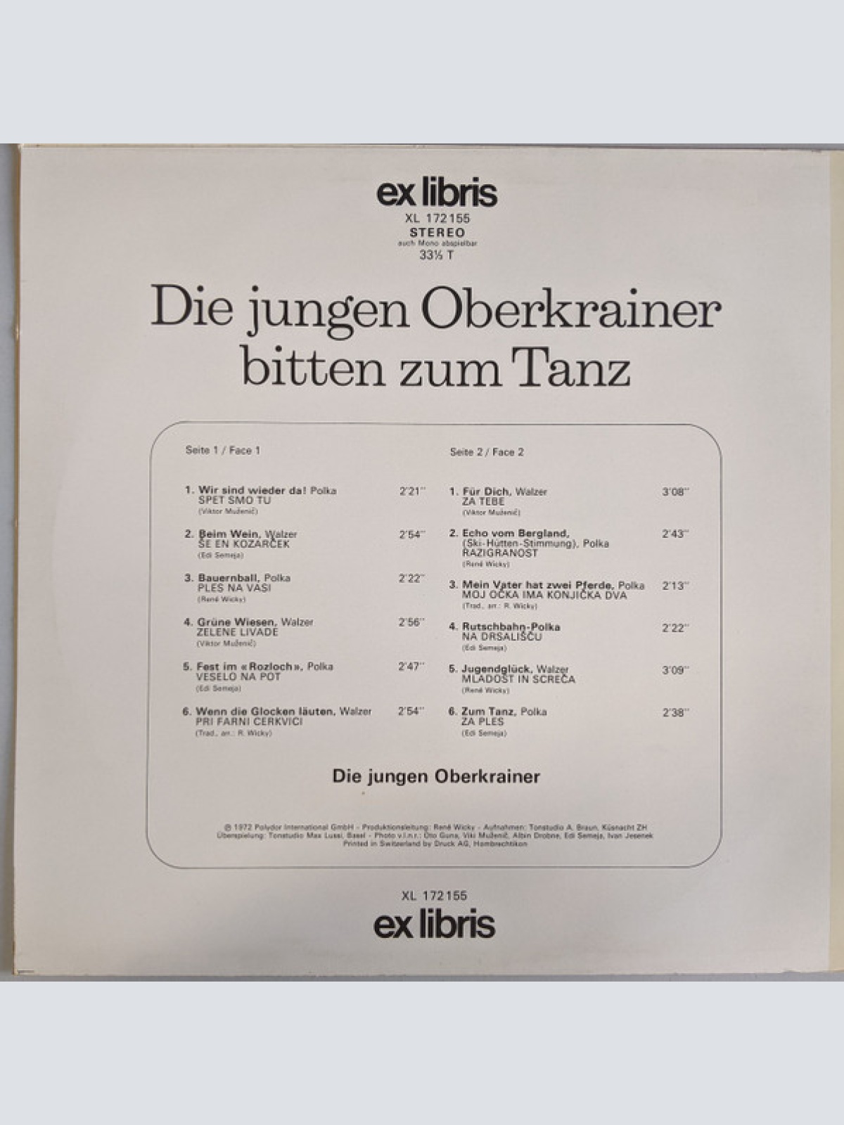 Vinyl / Die Jungen Oberkrainer - Bitten Zum Tanz