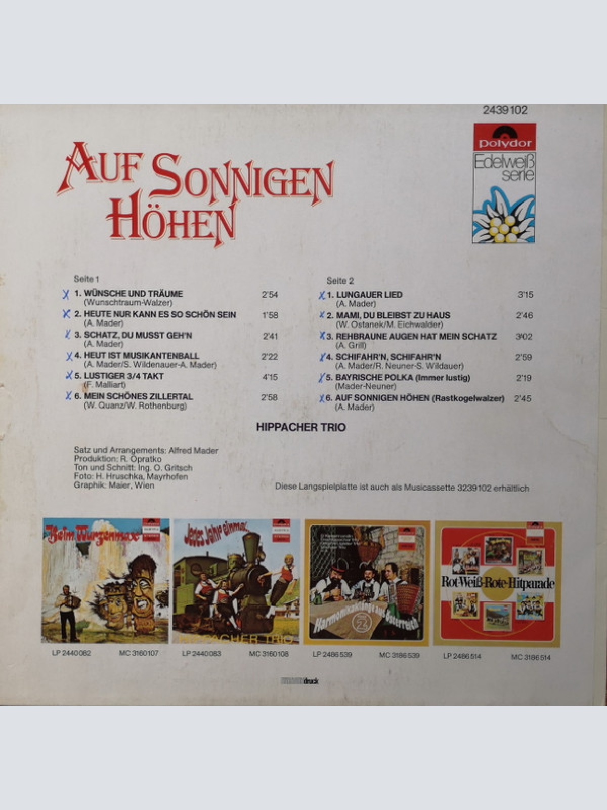 Vinyl / Hippacher Trio - Auf Sonnigen Höhen