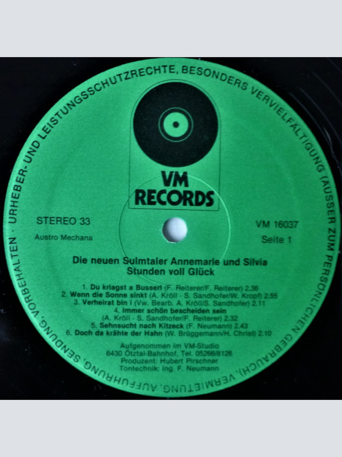 Vinyl / Die Neuen Sulmtaler Annemarie Und Silvia* - Stunden Voll Glück