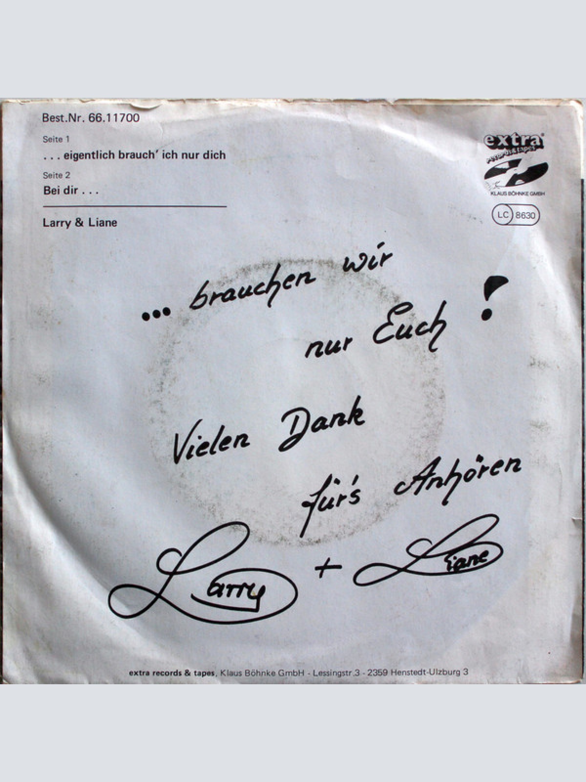 Vinyl / Larry & Liane - ....Eigentlich Brauch' Ich Nur Dich